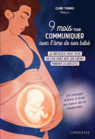 illustration de livre 9 mois pour communiquer avec l'âme de son bébé