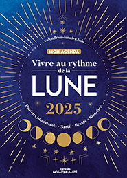 illustration de livre Vivre au rythme de la lune, mon agenda 2025